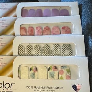 Retired Color Street Pink and Floral Nail Polish Strips